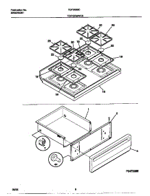 05 - Top / Drawer parts for Frigidaire Range TGF355BCDC from AppliancePartsPros.com