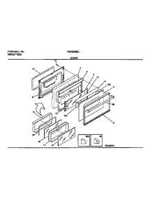 06 - Door parts for Frigidaire Range TGF355BCDA from AppliancePartsPros.com