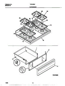 05 - Top / Drawer parts for Frigidaire Range TGF355BEWB from AppliancePartsPros.com