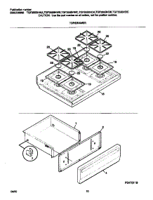 05 - Top / Drawer parts for Frigidaire Range TGF355BHWC from AppliancePartsPros.com