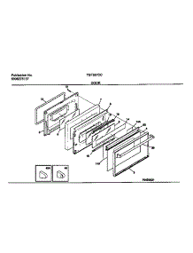 06 - Door parts for Frigidaire Range TGF357CCTB from AppliancePartsPros.com