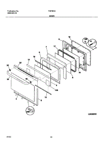11 - Door parts for Tappan Range TGF364AQE from AppliancePartsPros.com