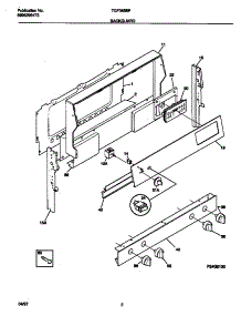 02 - Backguard parts for Frigidaire Range TGF365BFDA from AppliancePartsPros.com