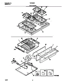 05 - Top / Drawer parts for Frigidaire Range TGF365BFDA from AppliancePartsPros.com
