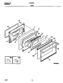 06 - Door parts for Frigidaire Range TGF355BFDA from AppliancePartsPros.com