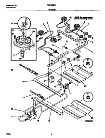 03 - Burner parts for Frigidaire Range TGF365BEWB from AppliancePartsPros.com