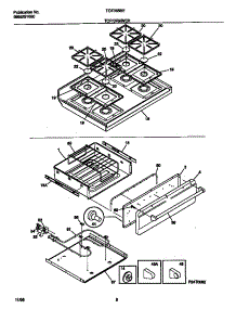 05 - Top / Drawer parts for Frigidaire Range TGF365BEWB from AppliancePartsPros.com