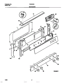 02 - Backguard parts for Frigidaire Range TGF357BCWA from AppliancePartsPros.com