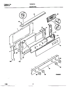 02 - Backguard parts for Frigidaire Range TGF357CCSB from AppliancePartsPros.com