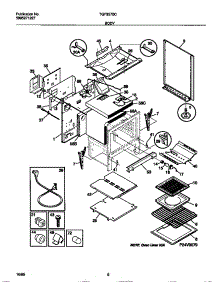 04 - Body parts for Frigidaire Range TGF357BCWA from AppliancePartsPros.com
