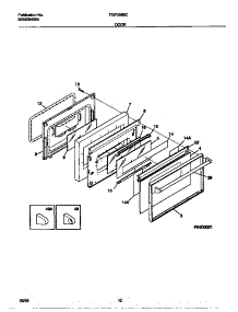 06 - Door parts for Frigidaire Range TGF356BCDC from AppliancePartsPros.com