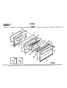 06 - Door parts for Frigidaire Range TGF355BCDB from AppliancePartsPros.com