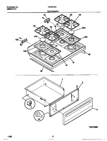 05 - Top / Drawer parts for Frigidaire Range TGF357CCSB from AppliancePartsPros.com