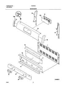 03 - Backguard parts for Tappan Range TGF364AQA from AppliancePartsPros.com