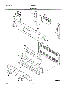 03 - Backguard parts for Tappan Range TGF364AQC from AppliancePartsPros.com