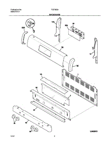 03 - Backguard parts for Tappan Range TGF363AUC from AppliancePartsPros.com