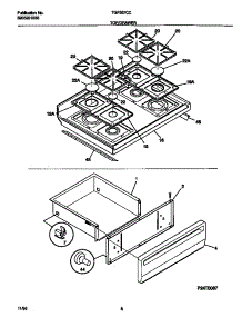05 - Top / Drawer parts for Frigidaire Range TGF357CCSE from AppliancePartsPros.com