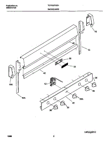 02 - Backguard parts for Frigidaire Range TGF602PGD1 from AppliancePartsPros.com