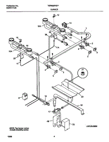 03 - Burner parts for Frigidaire Range TGF602PGD1 from AppliancePartsPros.com