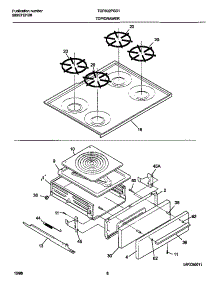 05 - Top / Drawer parts for Frigidaire Range TGF602PGD1 from AppliancePartsPros.com