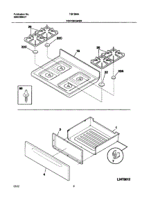 09 - Top / Drawer parts for Tappan Range TGF364AQC from AppliancePartsPros.com