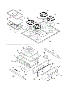 Top / Drawer parts for Tappan Range TGF645WFD5 from AppliancePartsPros.com