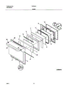 11 - Door parts for Tappan Range TGF364AQA from AppliancePartsPros.com