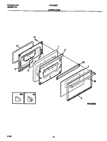 08 - Lower Door parts for Frigidaire Range TGO336BFWA from AppliancePartsPros.com