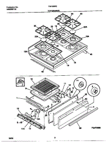05 - Top / Drawer parts for Frigidaire Range TGF335BCWC from AppliancePartsPros.com