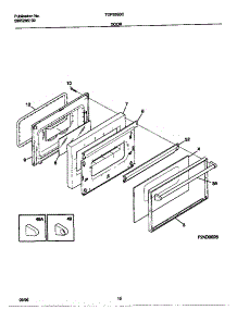 06 - Door parts for Frigidaire Range TGF335BCWC from AppliancePartsPros.com