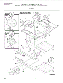 05 - Burner parts for Frigidaire Range TGF336CHSD from AppliancePartsPros.com