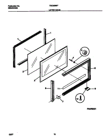 09 - Upper Door parts for Frigidaire Range TGO356BFWB from AppliancePartsPros.com