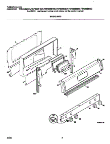 02 - Backguard parts for Frigidaire Range TGF355BHDC from AppliancePartsPros.com