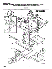 03 - Burner parts for Frigidaire Range TGF355BHDC from AppliancePartsPros.com