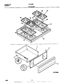 05 - Top / Drawer parts for Frigidaire Range TGF355BEDA from AppliancePartsPros.com