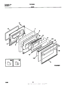 06 - Door parts for Frigidaire Range TGF355BEDA from AppliancePartsPros.com