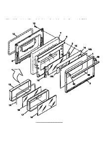 06 - Door parts for Frigidaire Range TGF353BCWA from AppliancePartsPros.com