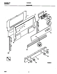 02 - Backguard parts for Frigidaire Range TGF355BEDC from AppliancePartsPros.com
