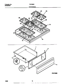 05 - Top / Drawer parts for Frigidaire Range TGF356BCDD from AppliancePartsPros.com