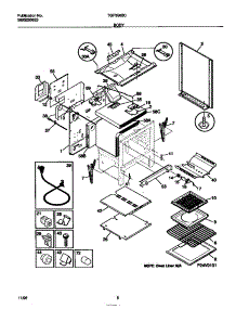 04 - Body parts for Frigidaire Range TGF356BCDE from AppliancePartsPros.com