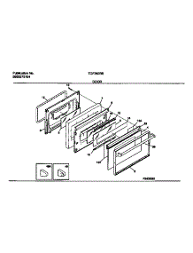 06 - Door parts for Frigidaire Range TGF362BBBB from AppliancePartsPros.com