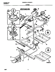 03 - Burner parts for Frigidaire Range TGF357CCTF from AppliancePartsPros.com