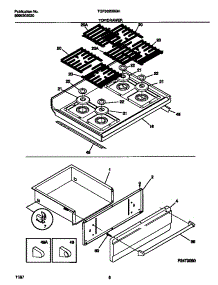 05 - Top / Drawer parts for Frigidaire Range TGF362BBBH from AppliancePartsPros.com