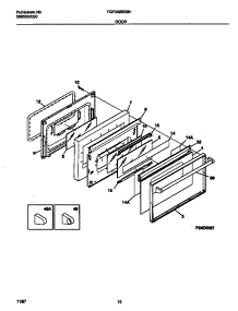 06 - Door parts for Frigidaire Range TGF362BBBH from AppliancePartsPros.com