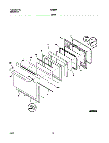 11 - Door parts for Tappan Range TGF364ASC from AppliancePartsPros.com