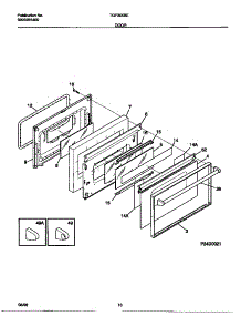 06 - Door parts for Frigidaire Range TGF365BEDA from AppliancePartsPros.com