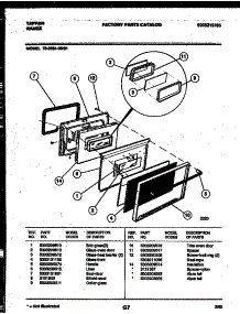 06 - Lower Oven Door Parts parts for Frigidaire Range 73-3951-00-01 from AppliancePartsPros.com