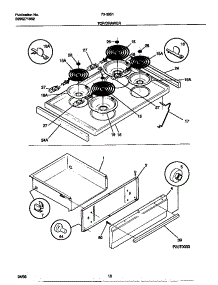 06 - Top / Drawer parts for Frigidaire Range 73-3951-23-04 from AppliancePartsPros.com