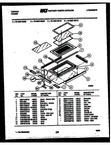 10 - Top Door Parts parts for Frigidaire Range 76-4967-00-09 from AppliancePartsPros.com
