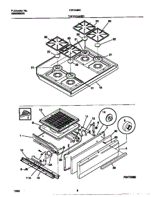 05 - Top / Drawer parts for Frigidaire Range TGF334BCDE from AppliancePartsPros.com